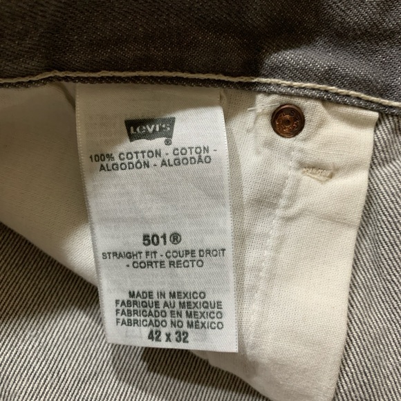 Bundle Levi’s Men’s Jeans 501XX  501  Size 42x32(40X30) Gray Brown Red Clear Tab - Picture 4 of 11